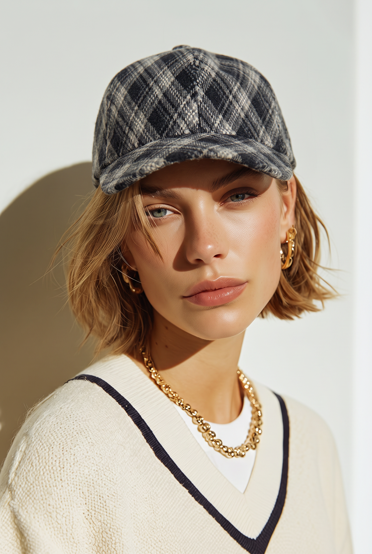 GORRA FRANELA CUADROS