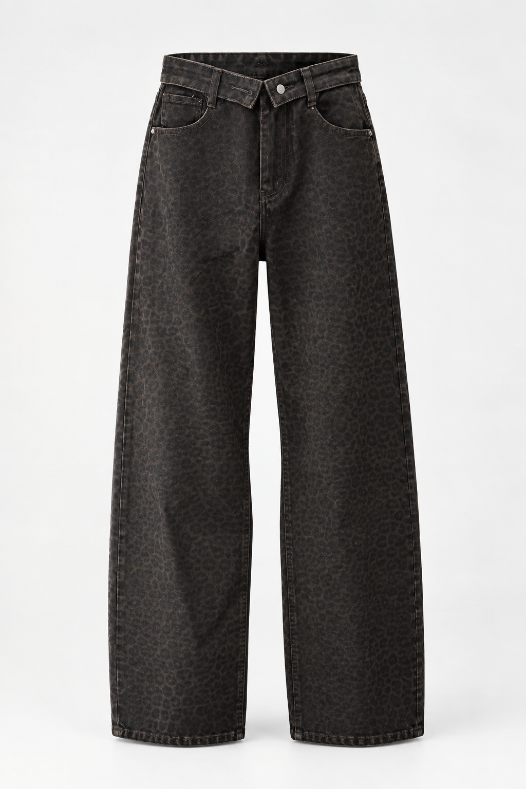 JEANS BALLON ANIMALPRINT CINTURILLA DOBLADA