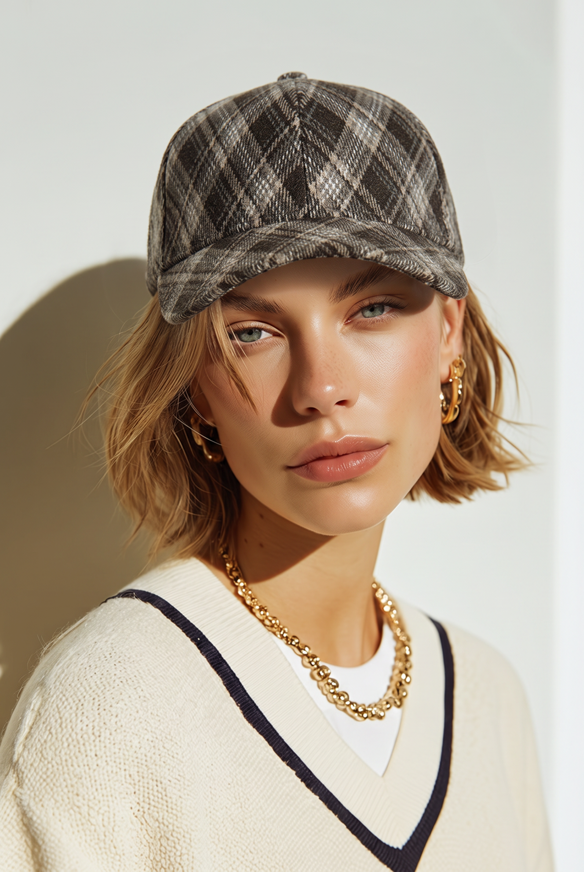GORRA FRANELA CUADROS