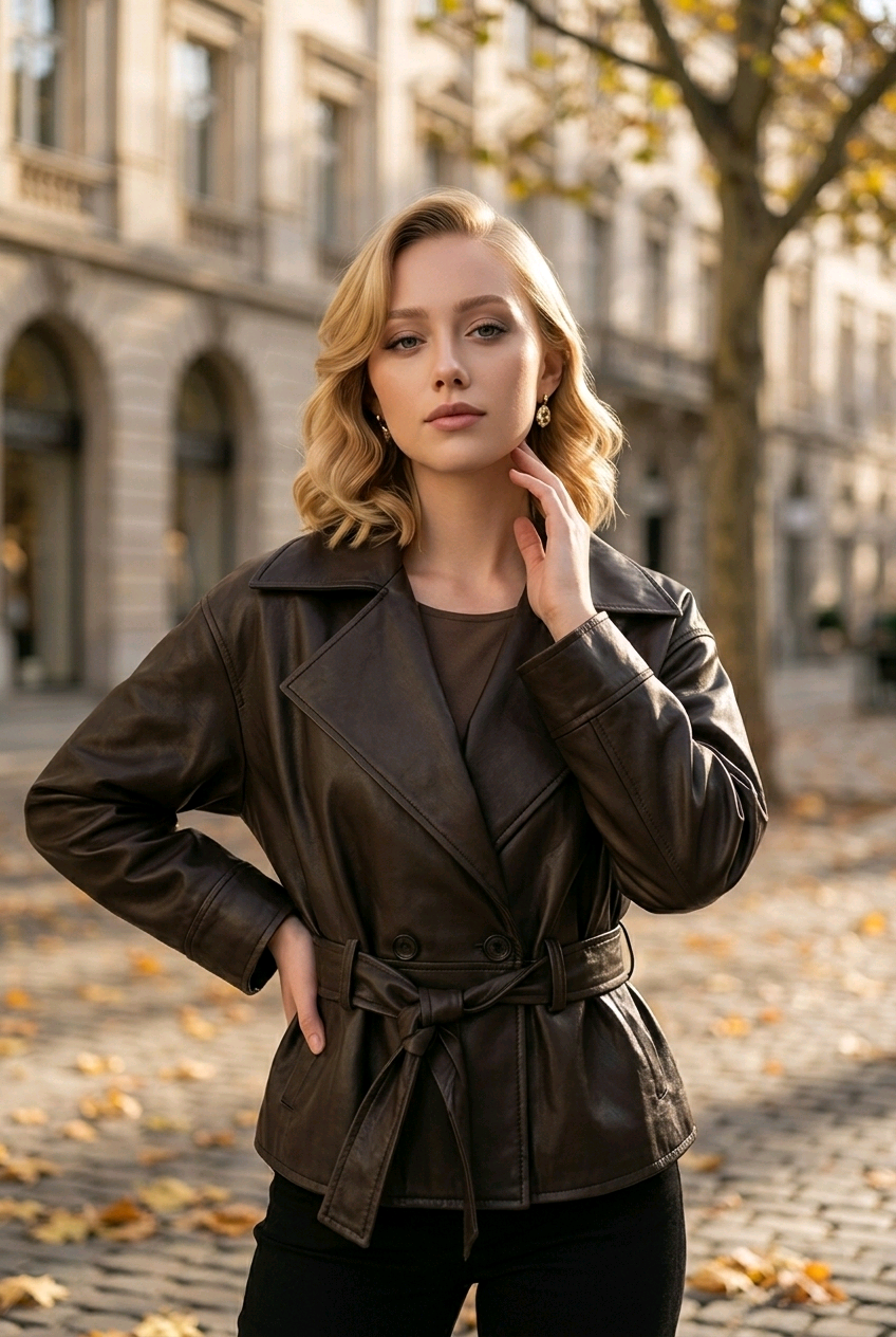 CHAQUETA EFECTO PIEL
