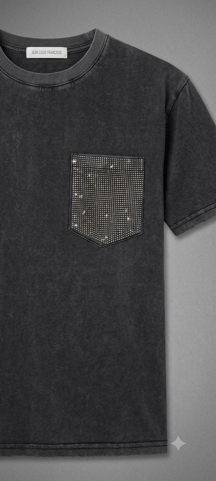 CAMISETA BOLSILLO BRILLOS