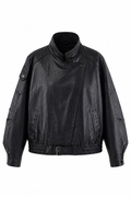 CHAQUETA BIKER OVERSIZE EFECCTO PIEL