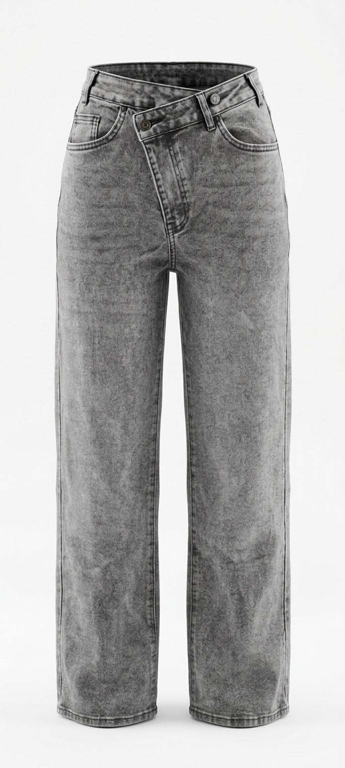 JEANS WIDE LEG CINTURA CRUZADA