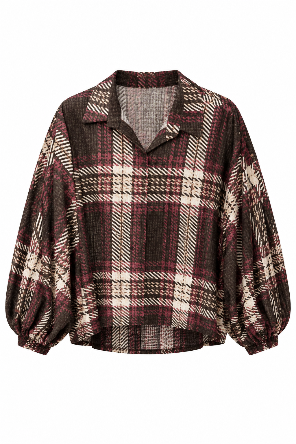 CAMISA CUADROS MANGAS GLOBO