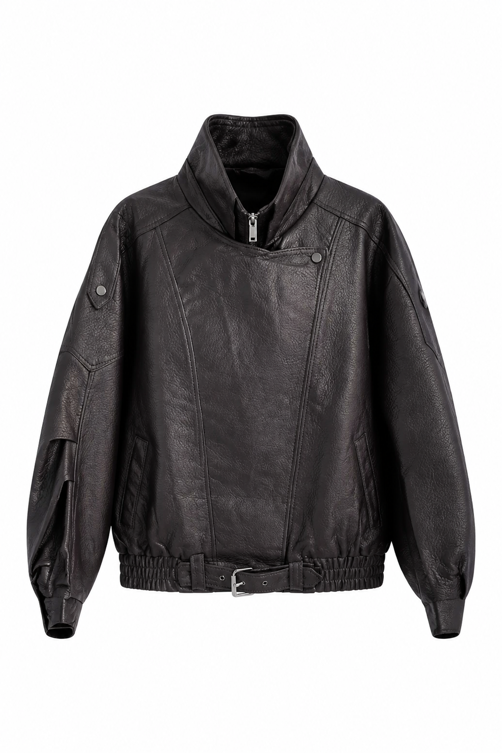 CHAQUETA BIKER OVERSIZE EFECCTO PIEL
