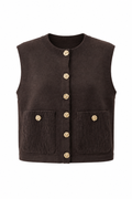 CHALECO TWEED DE PUNTO CON EFECTO ANTE