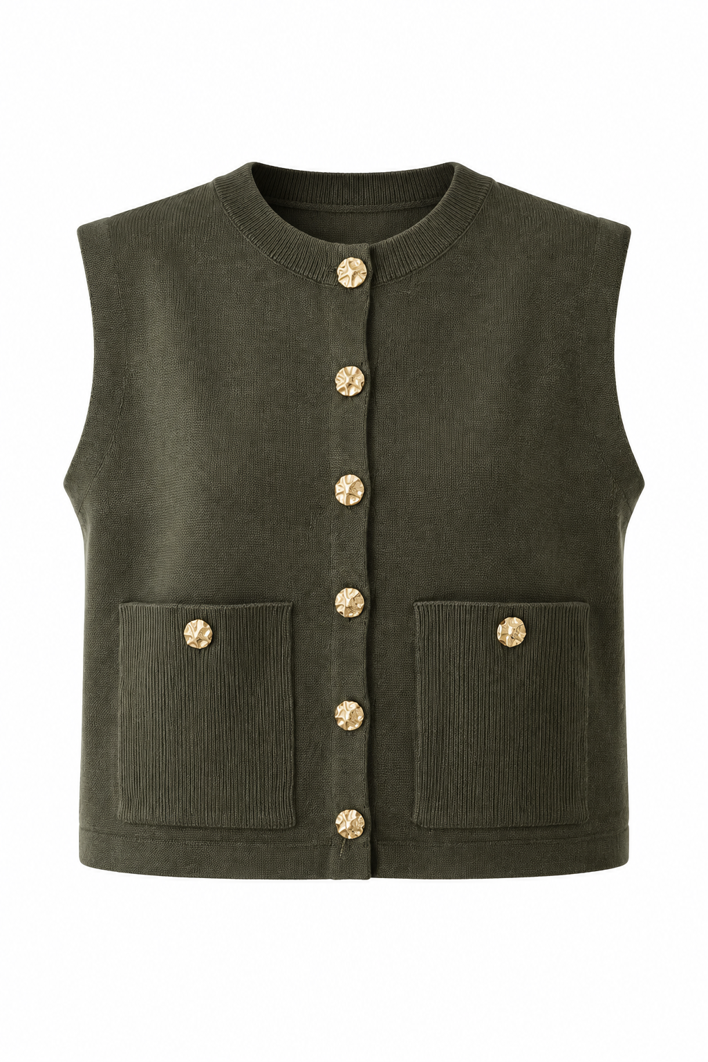 CHALECO TWEED DE PUNTO CON EFECTO ANTE